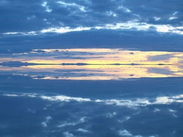 The largest mirror in the world, salt field, Bolivia