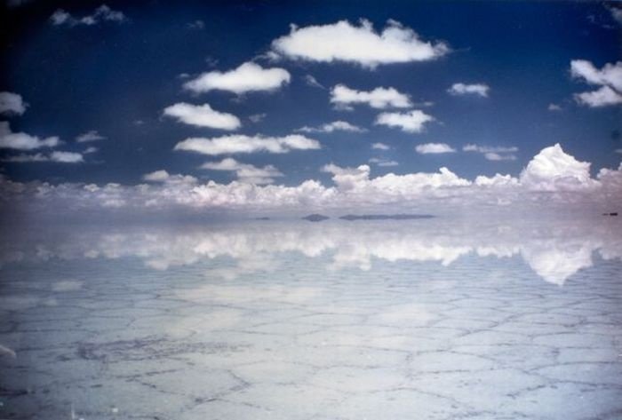 The largest mirror in the world, salt field, Bolivia