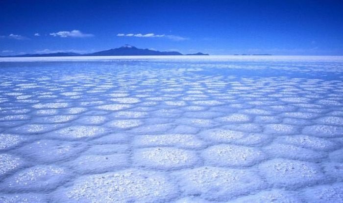 The largest mirror in the world, salt field, Bolivia