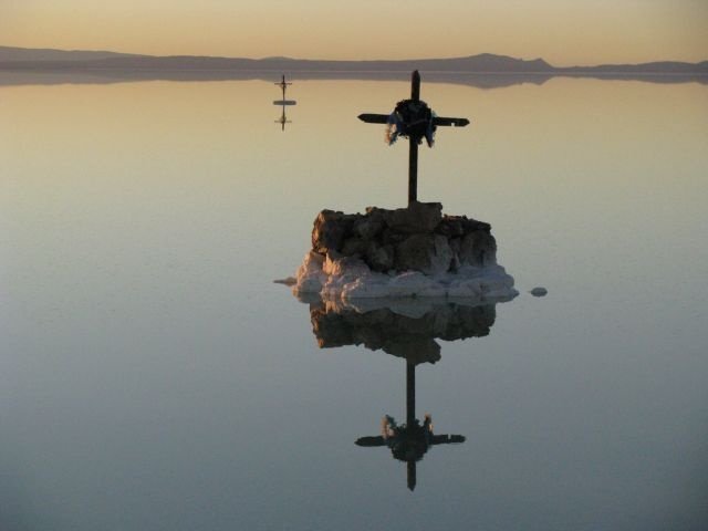 The largest mirror in the world, salt field, Bolivia