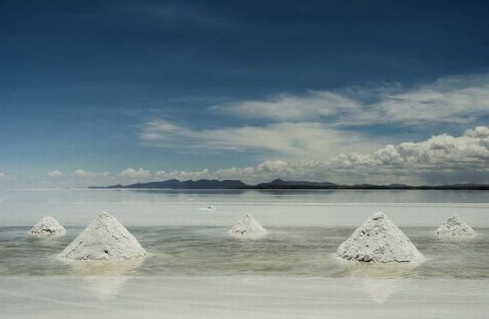 The largest mirror in the world, salt field, Bolivia