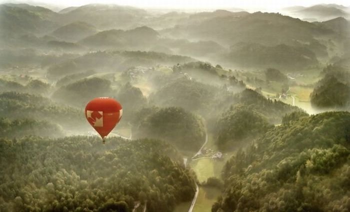 bird's-eye view aerial landscape photography