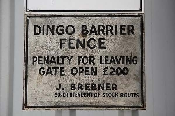 The longest fence in the world, 5614 km, Australia