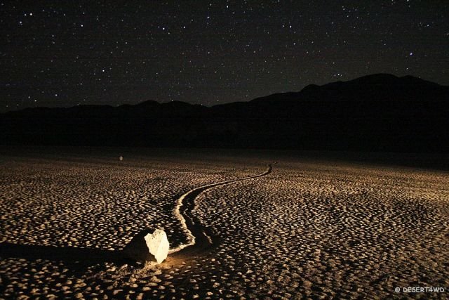 Floating stones in the Valley of Death