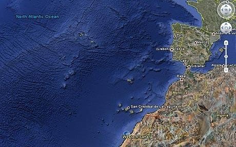 Atlantis was found near the north-east African coast, with Google Ocean