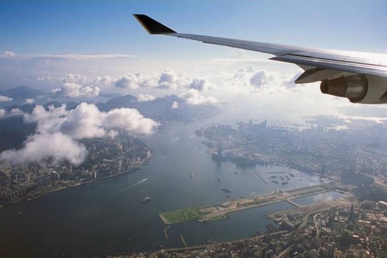 bird's-eye view aerial city landscape photography