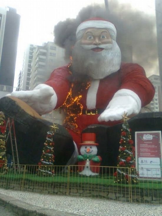 Santa on fire, Santa-Katarina, Southern Brazil