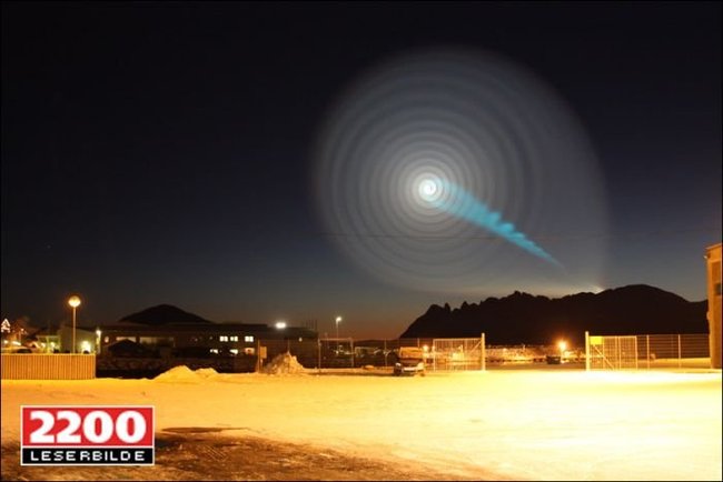 The mysterious spiral in the sky, Norway