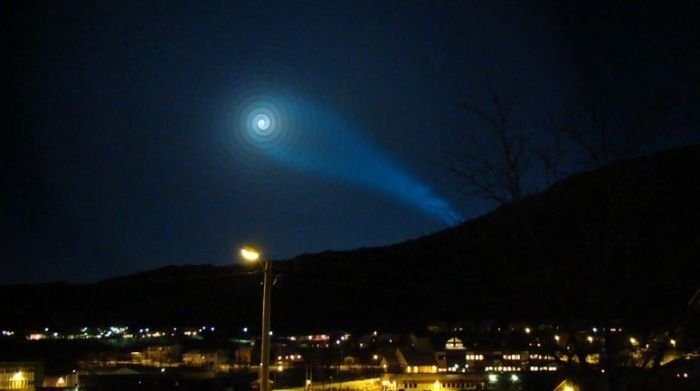 The mysterious spiral in the sky, Norway