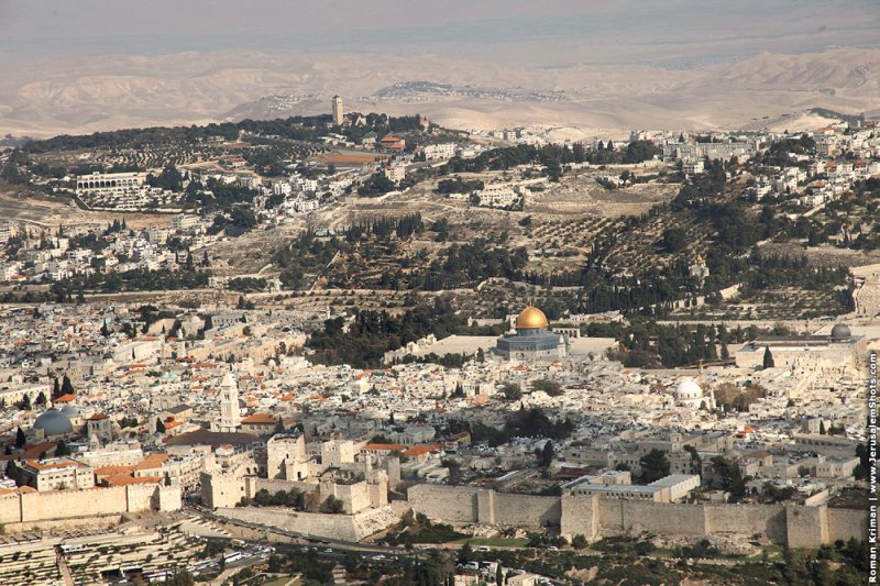 Bird's-eye view of Jerusalem, Israel