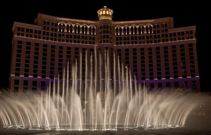 Fountains show in Las Vegas, Nevada, United States