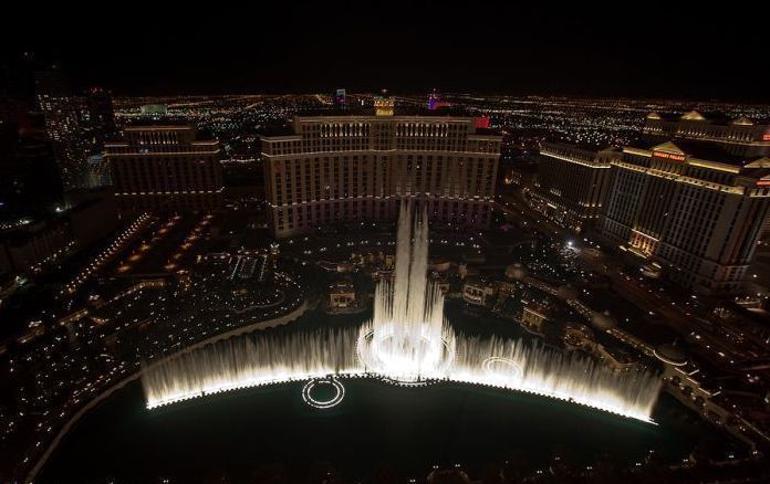 Fountains show in Las Vegas, Nevada, United States