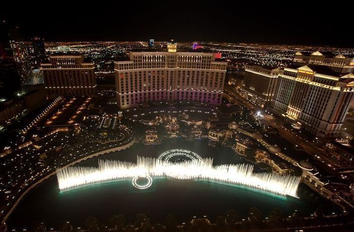 Fountains show in Las Vegas, Nevada, United States