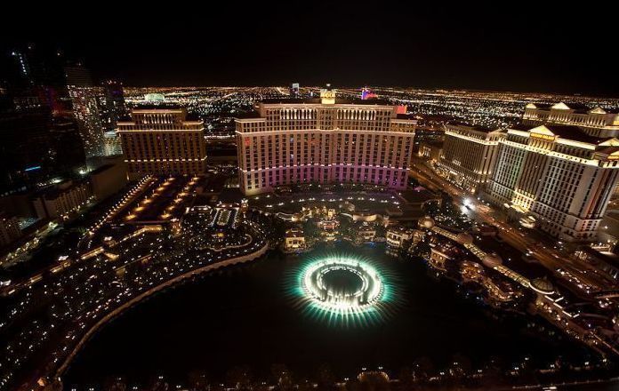 Fountains show in Las Vegas, Nevada, United States