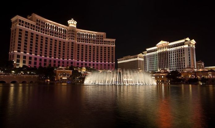 Fountains show in Las Vegas, Nevada, United States