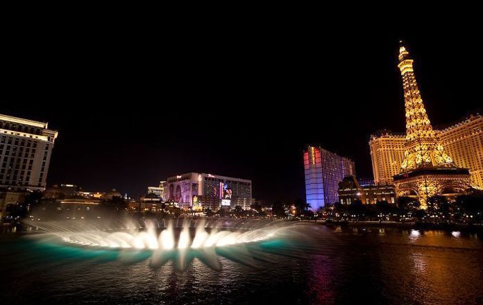 Fountains show in Las Vegas, Nevada, United States