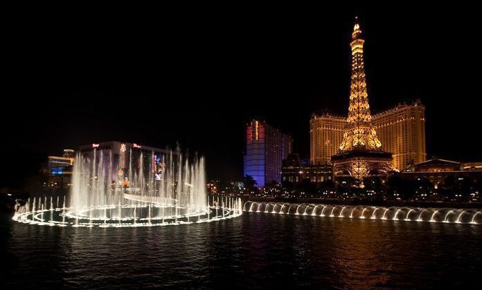 Fountains show in Las Vegas, Nevada, United States