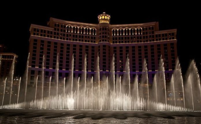 Fountains show in Las Vegas, Nevada, United States