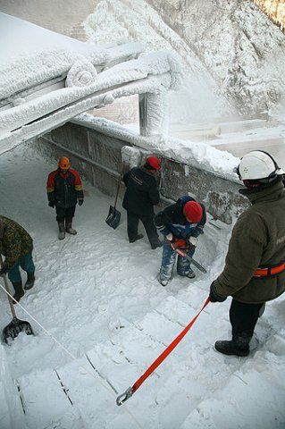 The dam of the Sayano-Shushenskaya GES