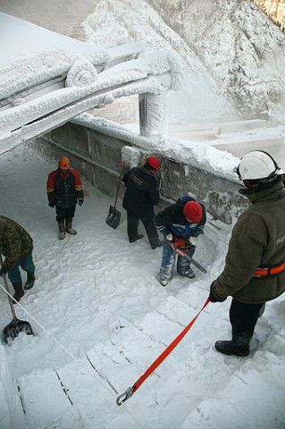 The dam of the Sayano-Shushenskaya GES