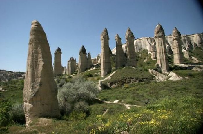 High phallic geology, Valley of Love (Valley Phallus), small town of Göreme, Cappadocia, Turkey