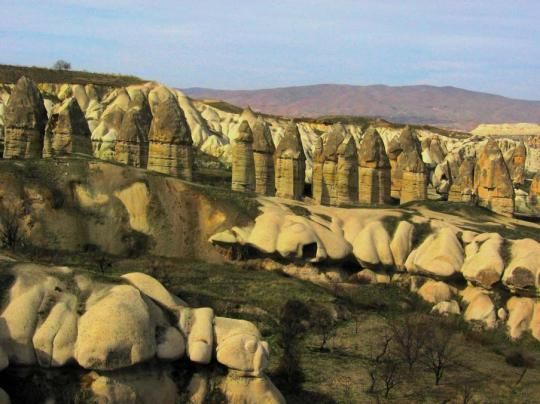 High phallic geology, Valley of Love (Valley Phallus), small town of Göreme, Cappadocia, Turkey