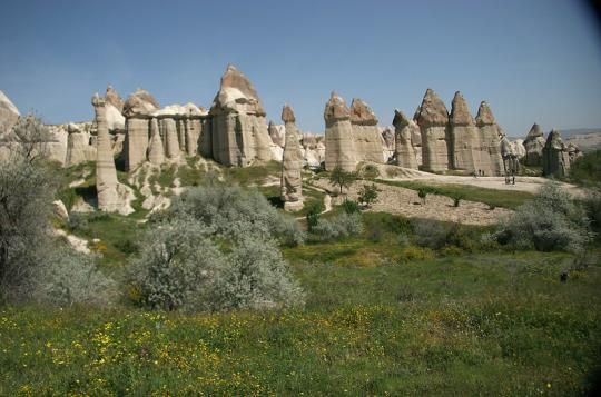 High phallic geology, Valley of Love (Valley Phallus), small town of Göreme, Cappadocia, Turkey