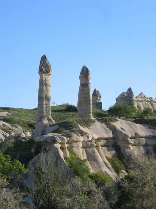 High phallic geology, Valley of Love (Valley Phallus), small town of Göreme, Cappadocia, Turkey