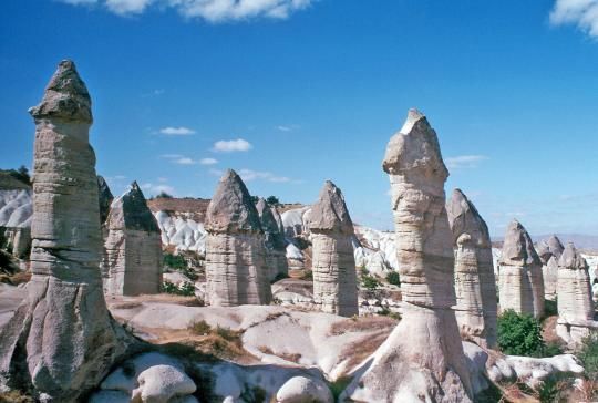 High phallic geology, Valley of Love (Valley Phallus), small town of Göreme, Cappadocia, Turkey