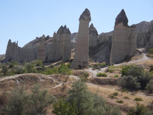 High phallic geology, Valley of Love (Valley Phallus), small town of Göreme, Cappadocia, Turkey