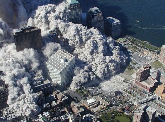 History: Collapse of the World Trade Center, September 11, 2001, Lower Manhattan, New York City, United States