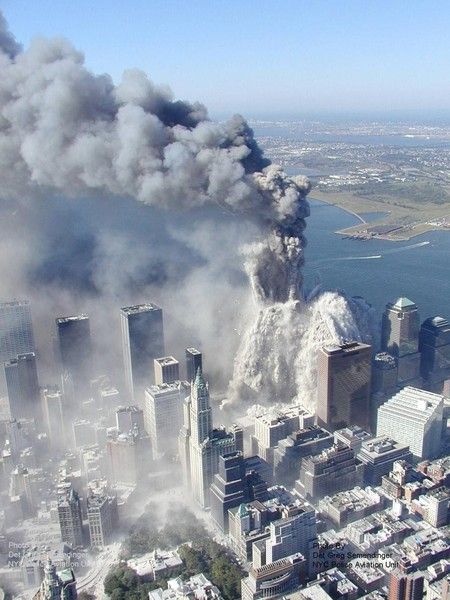 History: Collapse of the World Trade Center, September 11, 2001, Lower Manhattan, New York City, United States