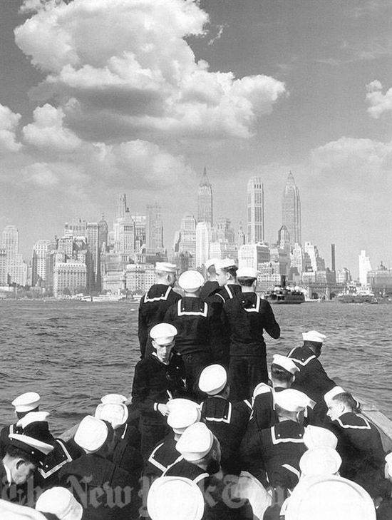 History: Black and white photos of New York City, United States