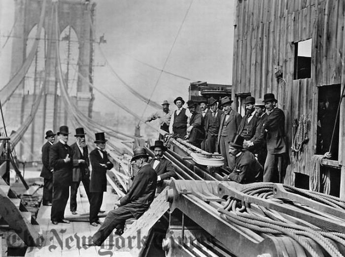 History: Black and white photos of New York City, United States