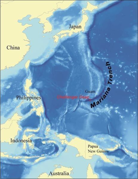 Mariana Trench, deep ocean basin