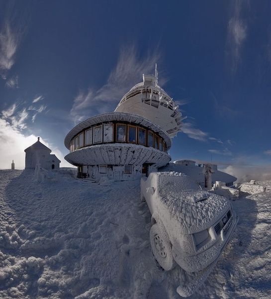 Meteorological station, Krkonoše Giant Mountains, Sněžka, Czech Republic