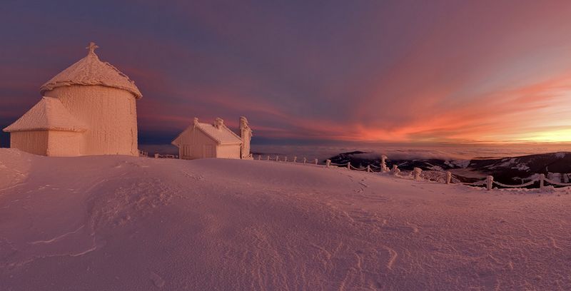 Meteorological station, Krkonoše Giant Mountains, Sněžka, Czech Republic