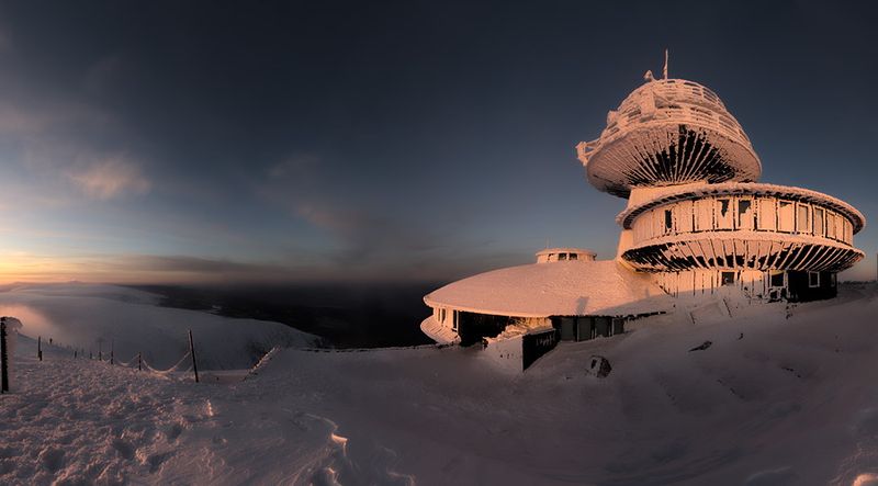 Meteorological station, Krkonoše Giant Mountains, Sněžka, Czech Republic