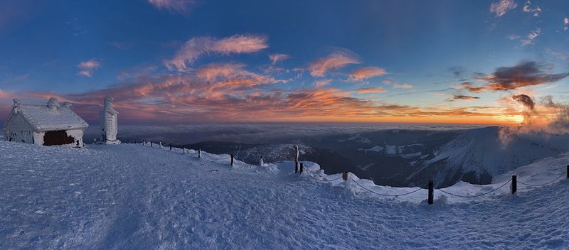 Meteorological station, Krkonoše Giant Mountains, Sněžka, Czech Republic