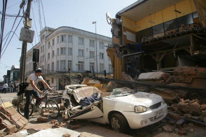 Earthquake in Chile, South America