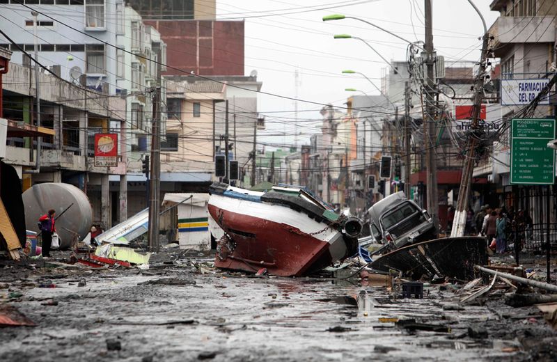 3 days after earthquake in Chile, South America