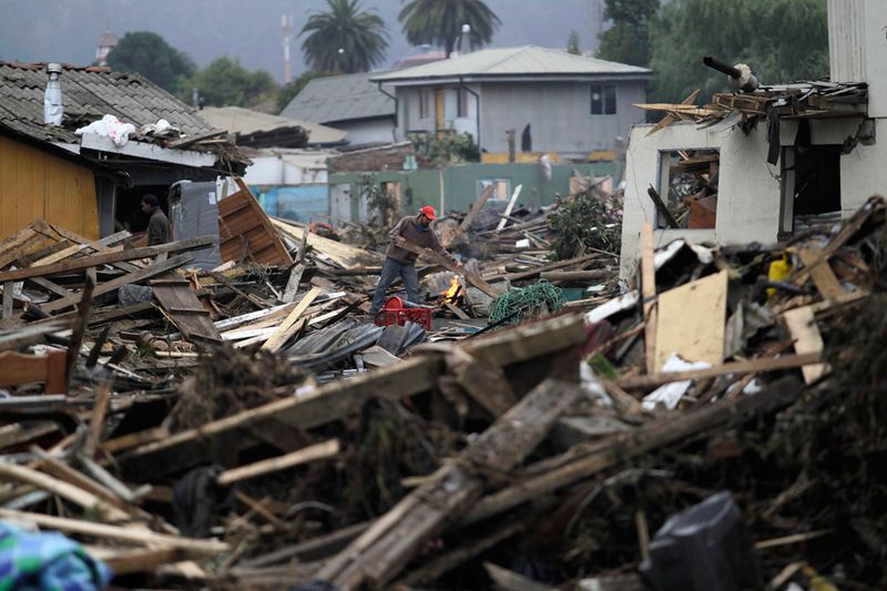 3 days after earthquake in Chile, South America