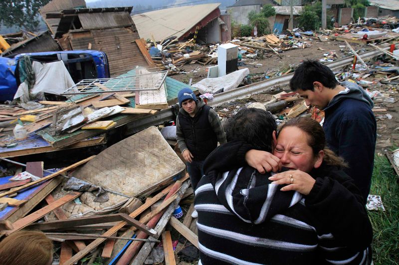 3 days after earthquake in Chile, South America