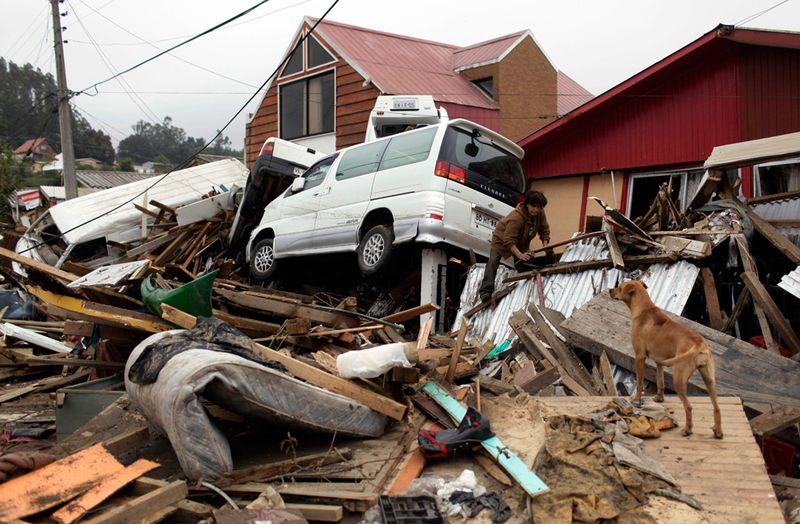 3 days after earthquake in Chile, South America