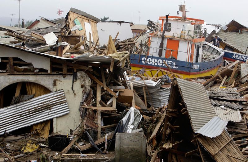 3 days after earthquake in Chile, South America