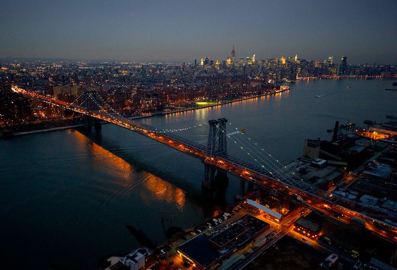 New York City at night, New York, United States