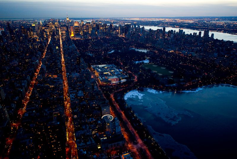 New York City at night, New York, United States