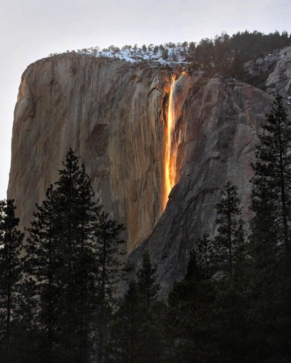 Fiery Light, Horsetail Falls, Yosemite, California, United States