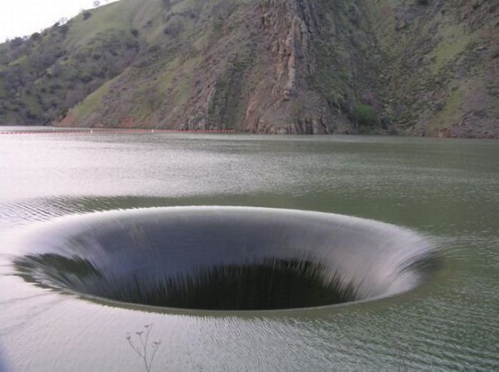 Monticello dam, largest drain hole