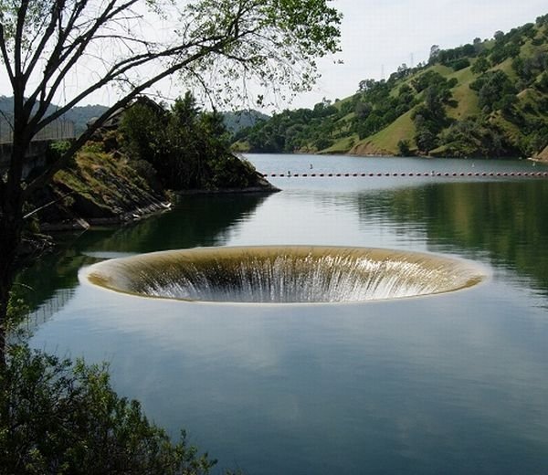 Monticello dam, largest drain hole